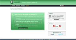 Desktop Screenshot of econtrat.fr